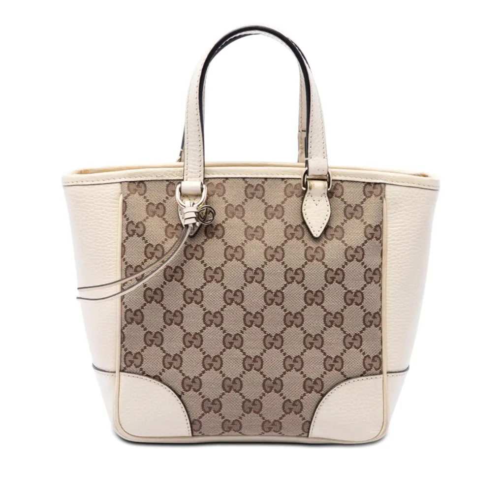 Gucci Small GG Canvas Bree Satchel Beige Very good - Front View