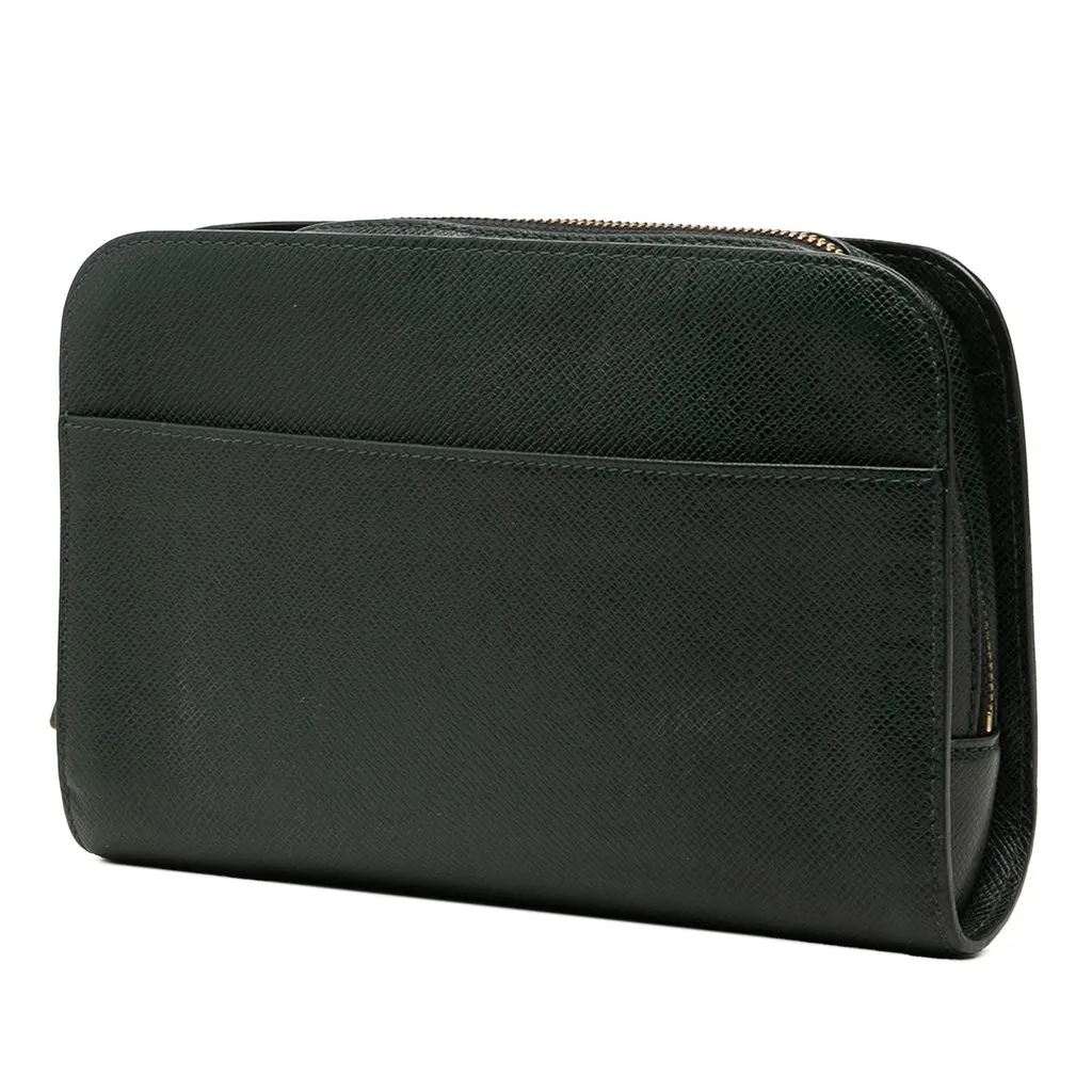 Louis Vuitton Taiga Pochette Baikal Green Leather Good - Back View
