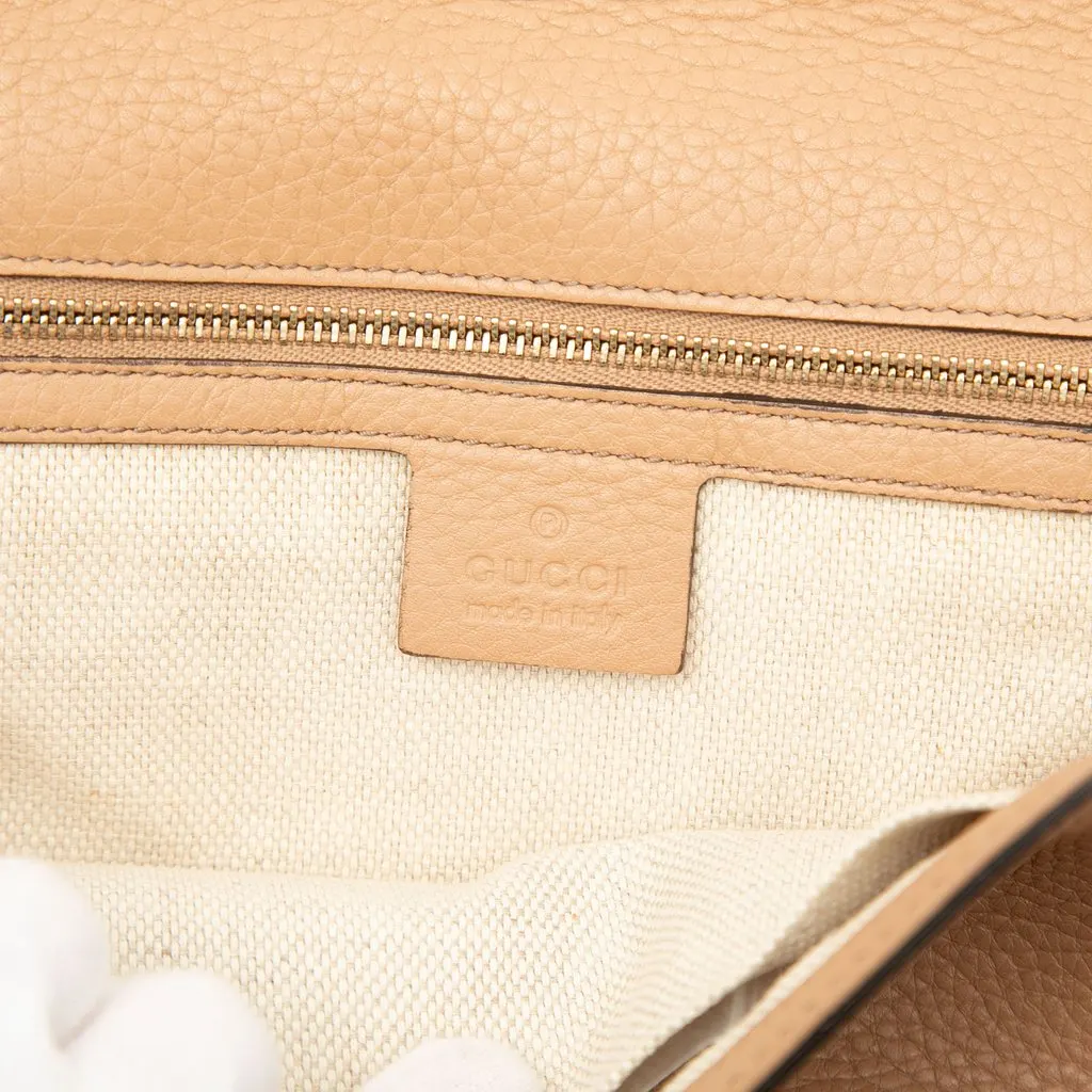 Gucci Calfskin Soho Disco Clutch Brown Leather Very good - Box View