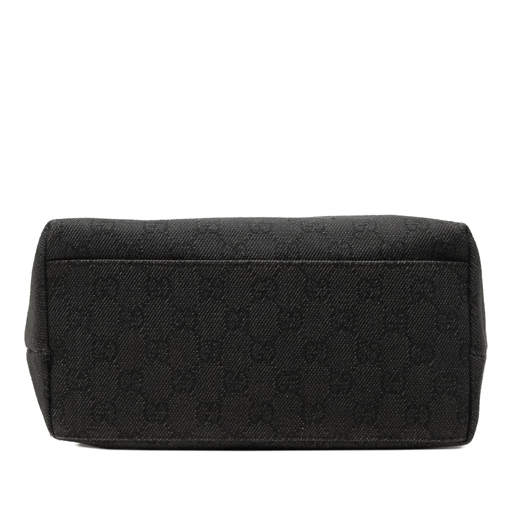 Gucci GG Denim Shoulder Bag Black Very good - Inside View