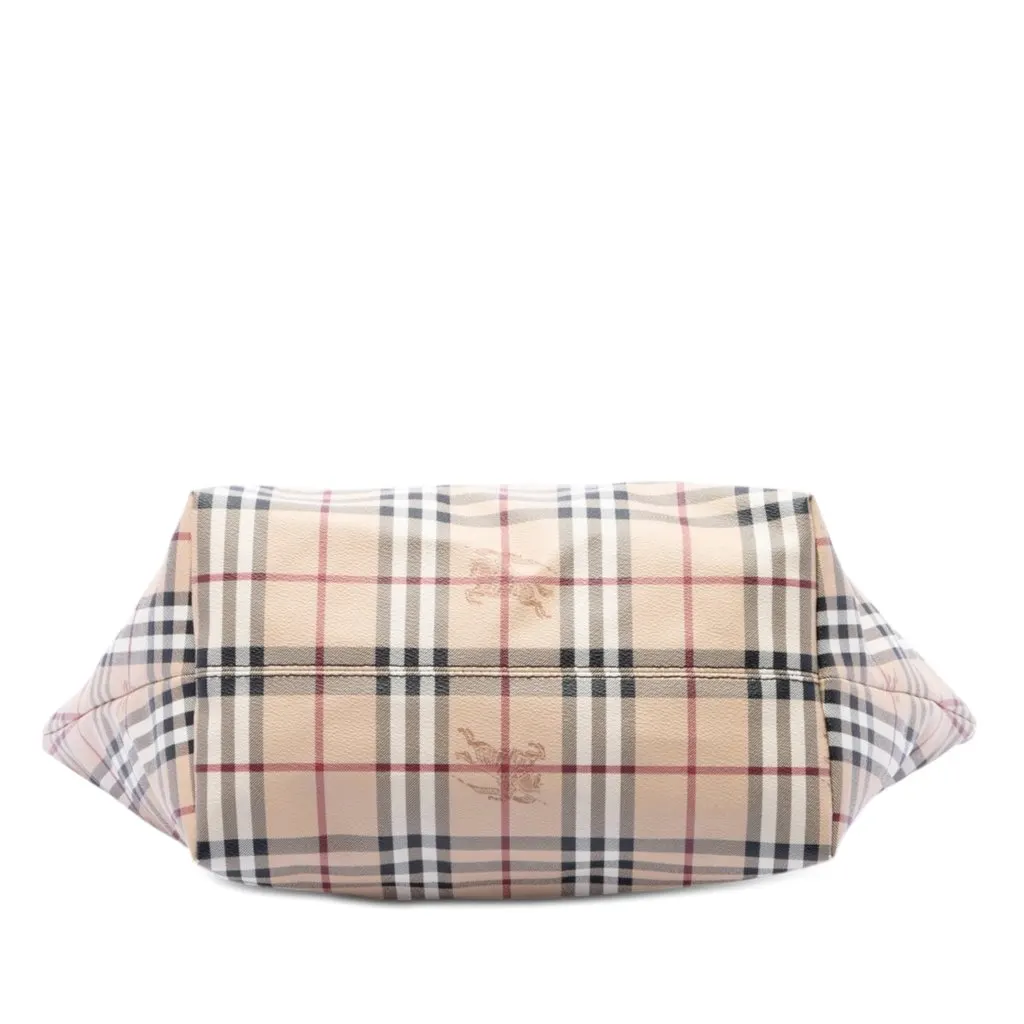 Burberry Medium Haymarket Check Coated Canvas Salisbury Tote Beige Very good - Inside View