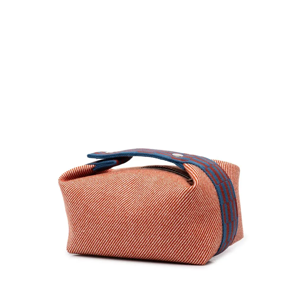 Hermès Small Wool Bride A Brac H Natte Case Red Wool Very good - Back View