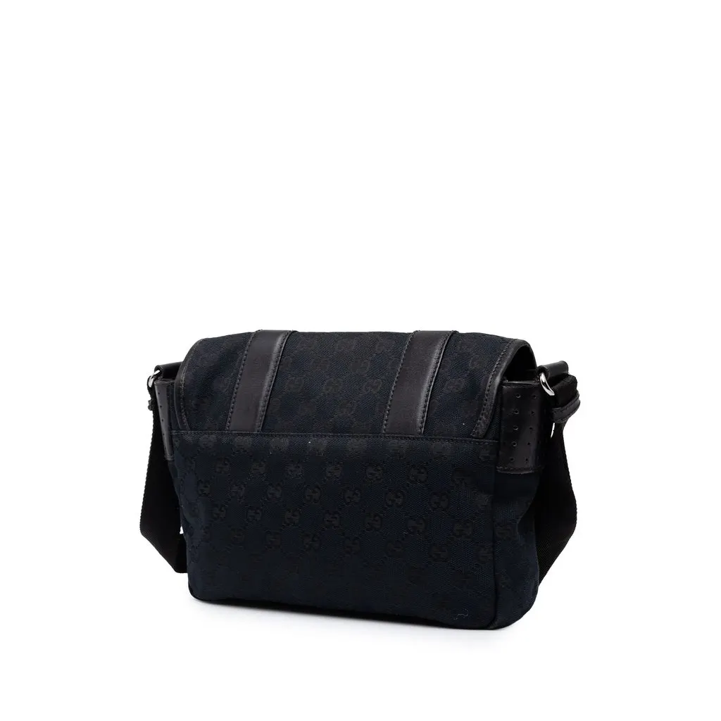 Gucci GG Canvas Crossbody Black Canvas Very good - Back View