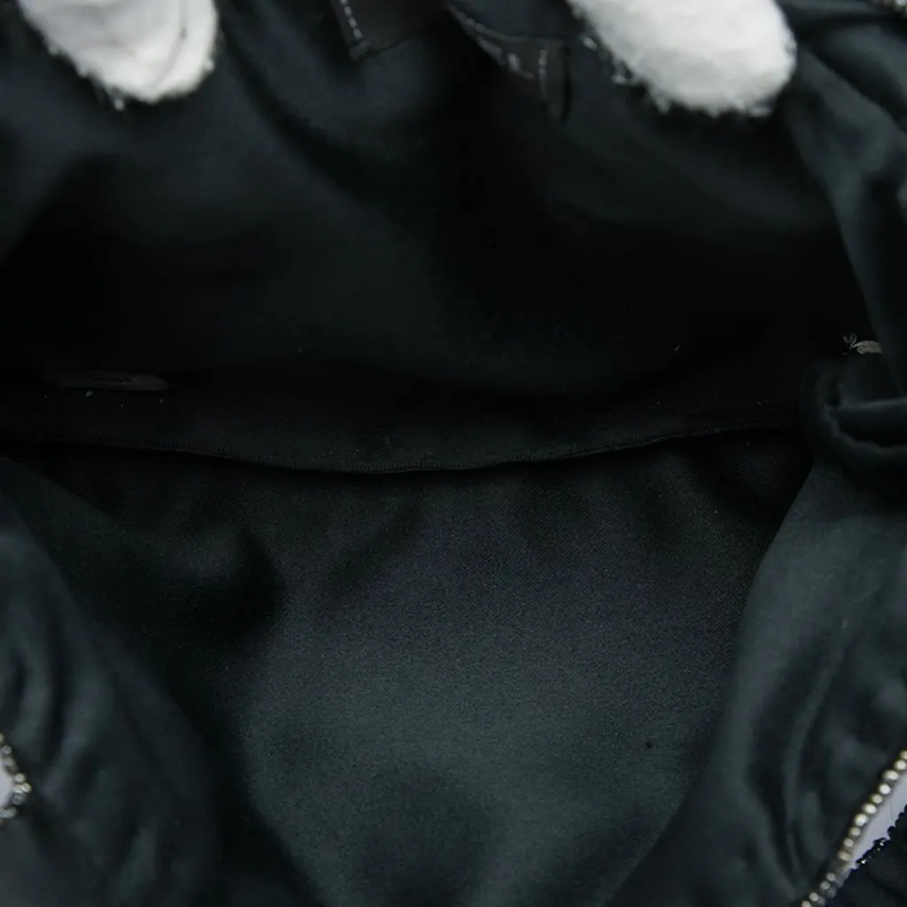 Chanel Mini Sequins Trompe L oeil Evening Tote Black Very good - Model View