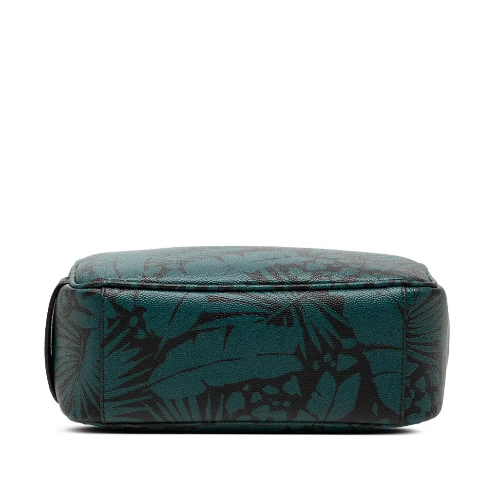 Saint Laurent Grain De Poudre Tropical Palm Pouch Blue Leather Very good - Inside View