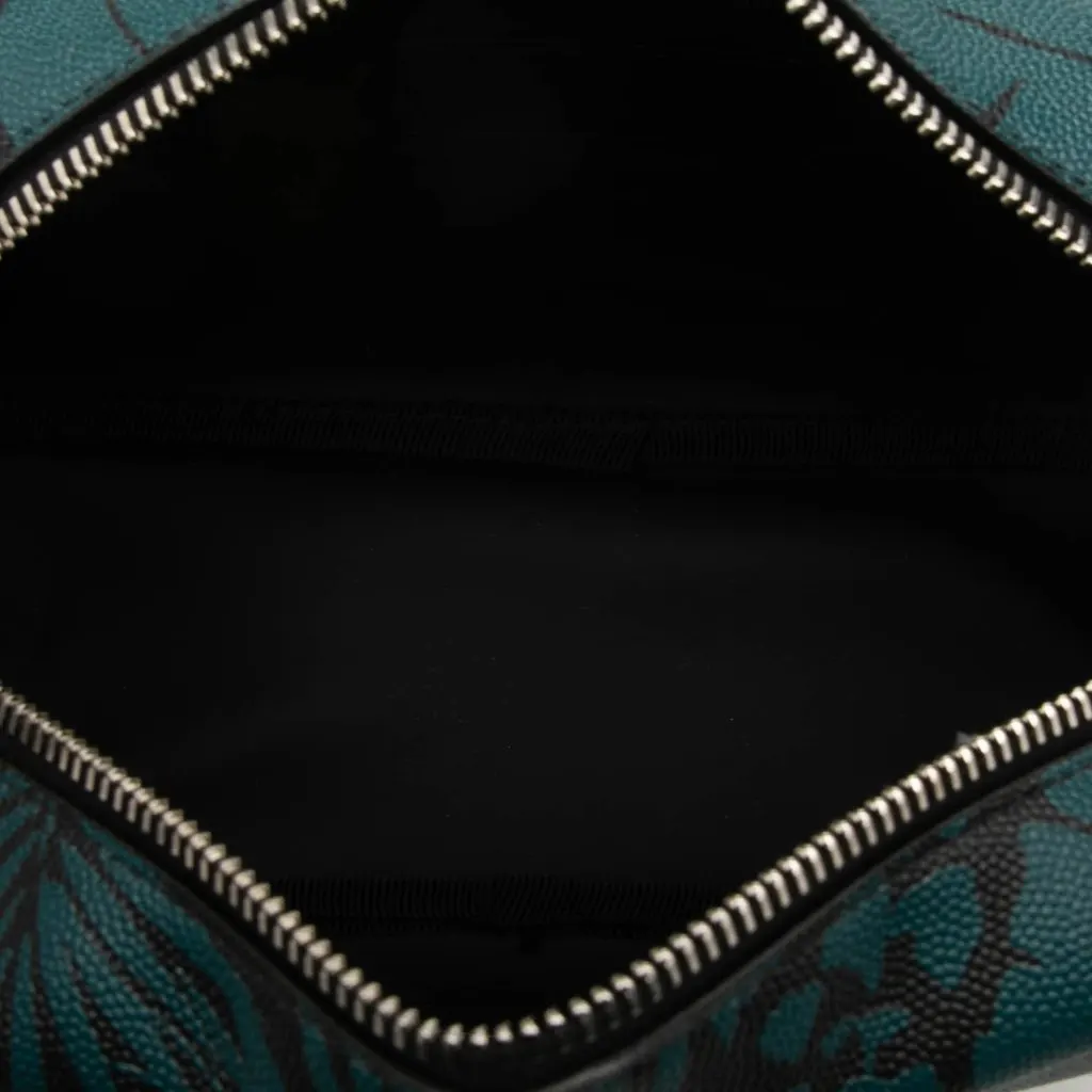 Saint Laurent Grain De Poudre Tropical Palm Pouch Blue Leather Very good - Model View