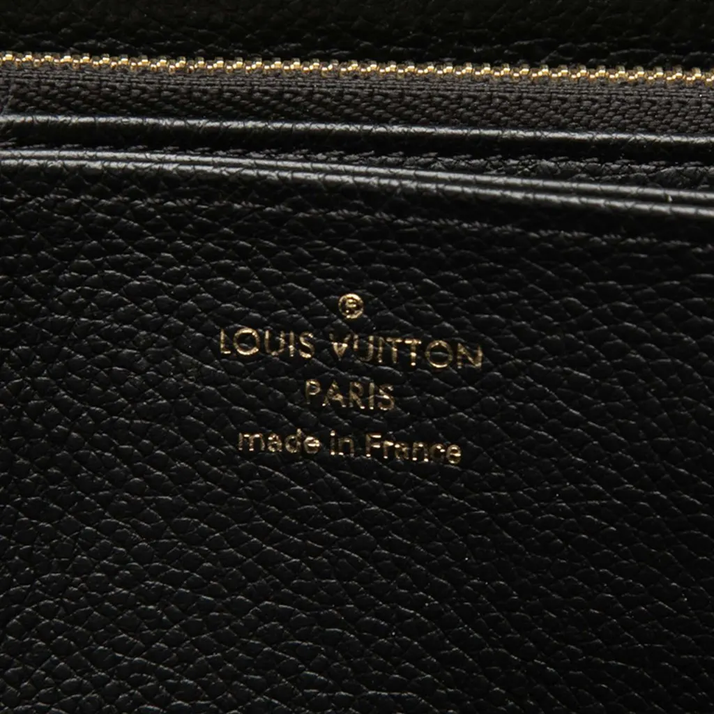 Louis Vuitton Monogram Empreinte Zippy Long Wallet Black Leather Good - Model View