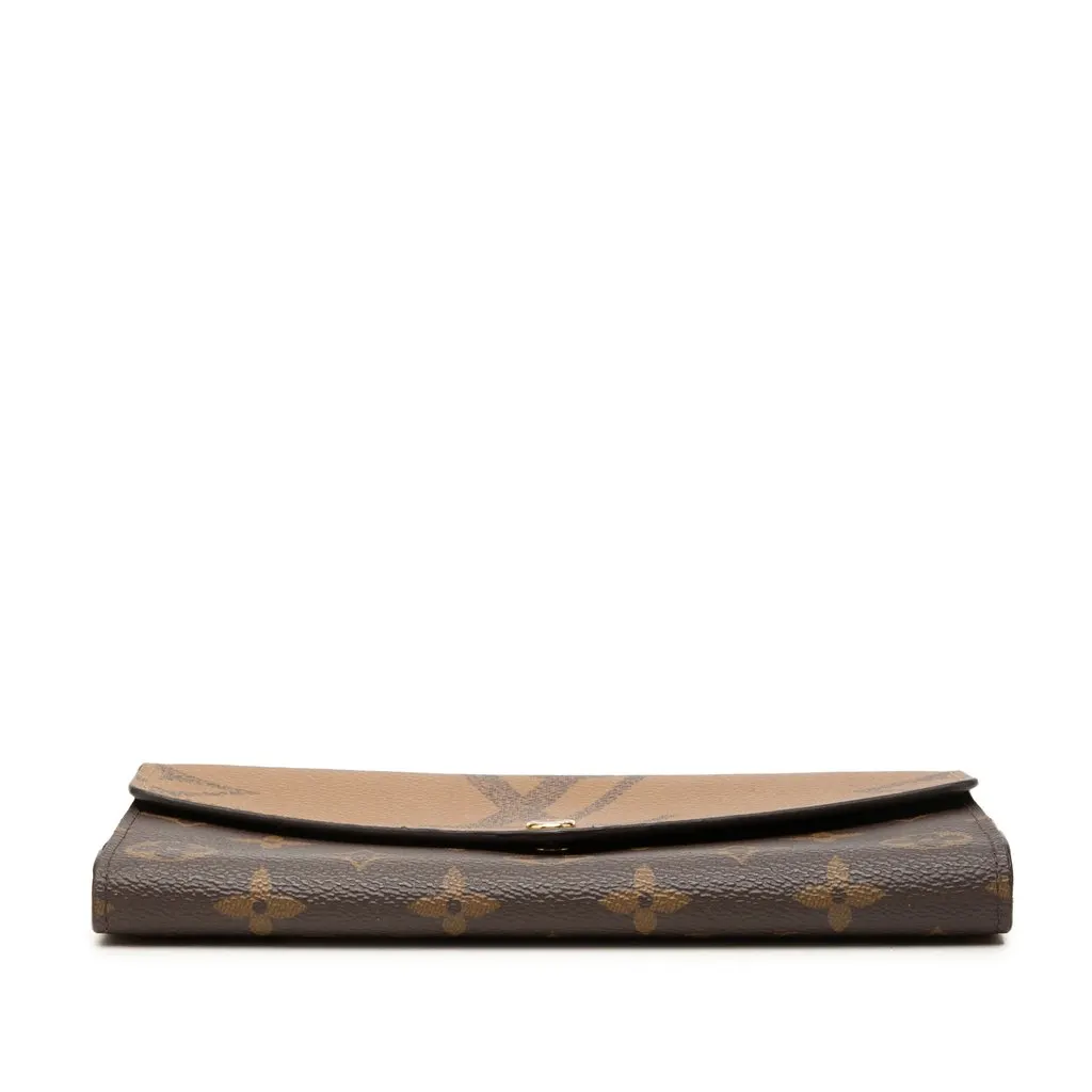 Louis Vuitton Monogram Reverse Giant Sarah Long Wallet Brown Canvas Very good - Inside View