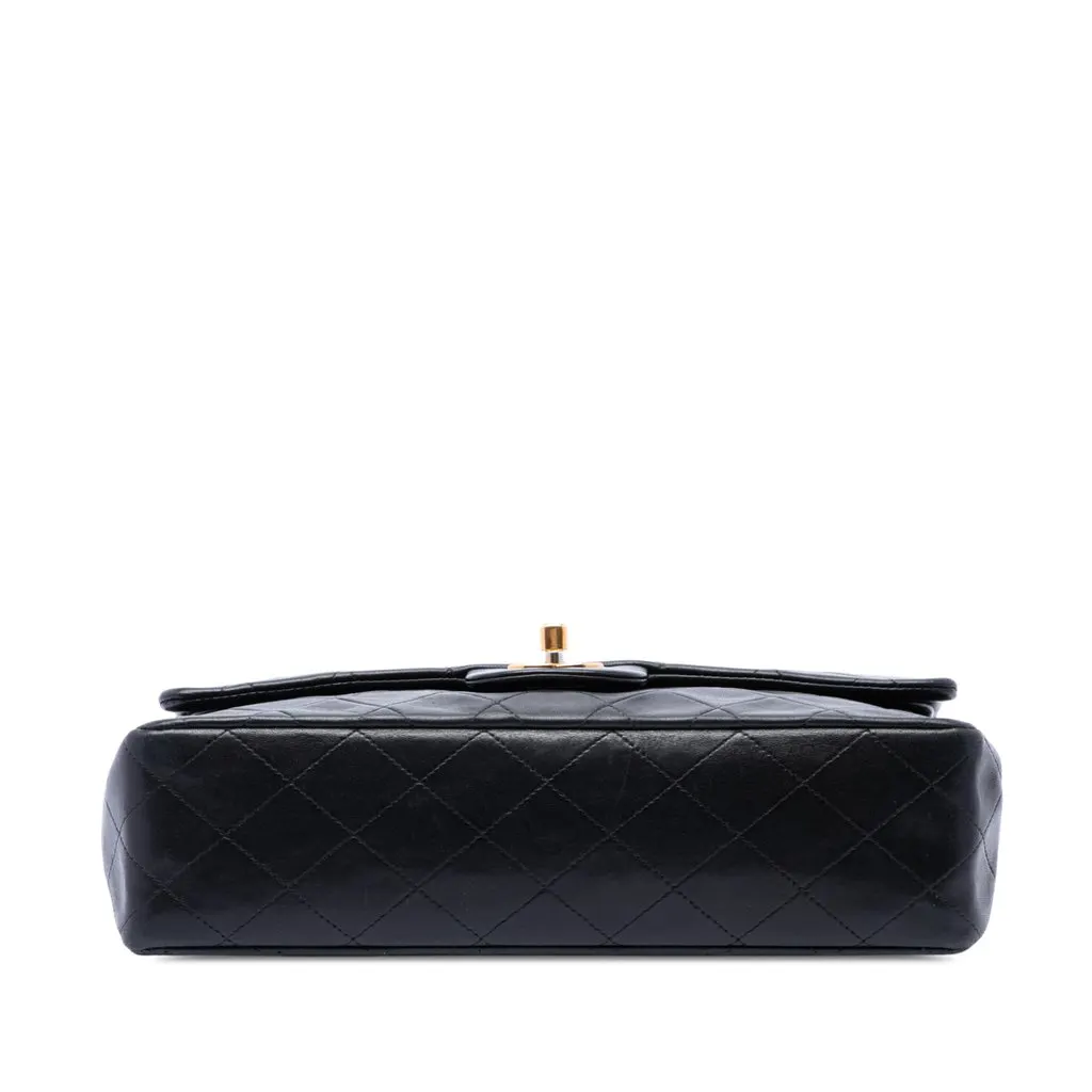 Chanel Medium Classic Lambskin Double Flap Black Leather Very good - Inside View