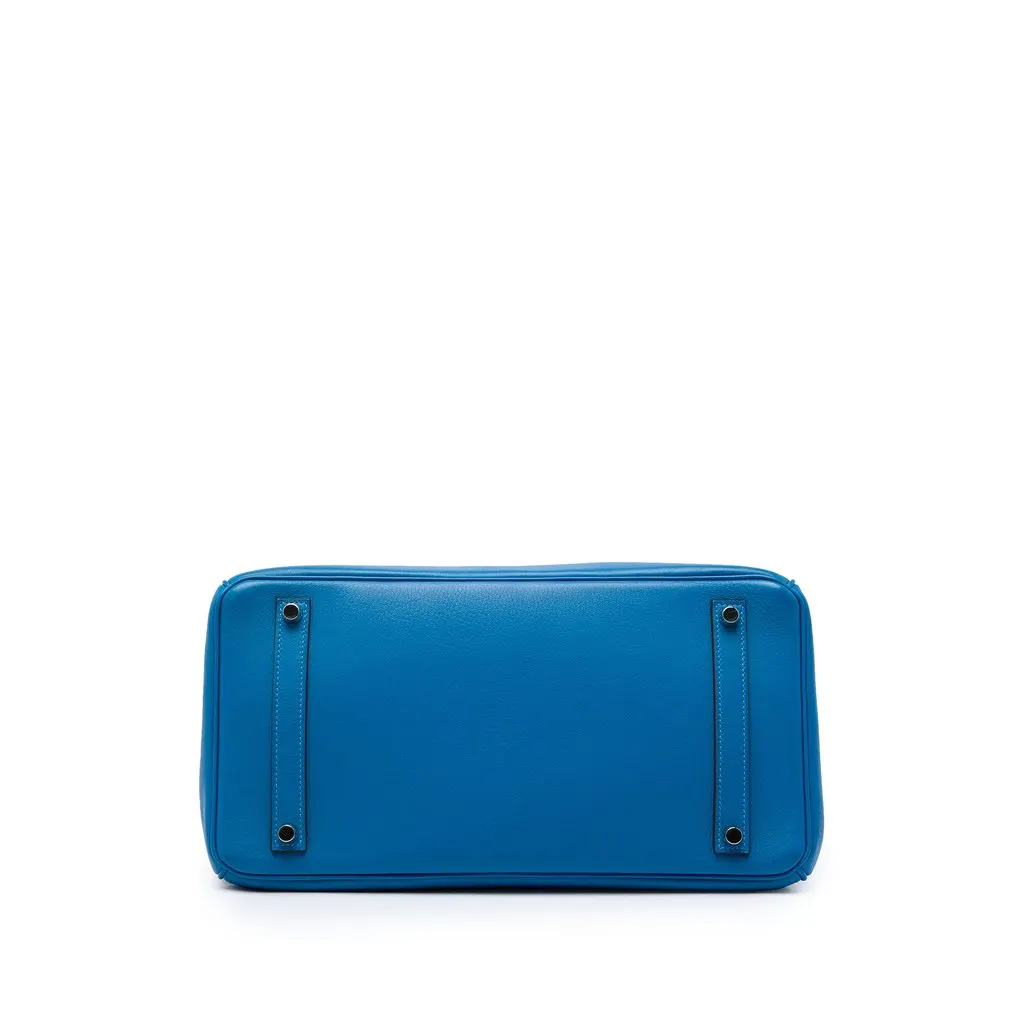 Hermès Swift Birkin Retourne 35 Blue Leather Very good - Inside View