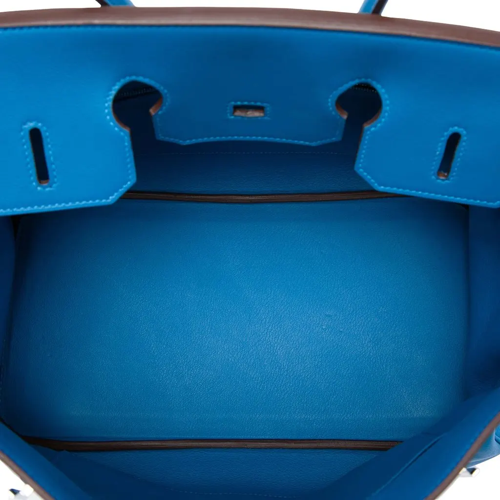 Hermès Swift Birkin Retourne 35 Blue Leather Very good - Model View