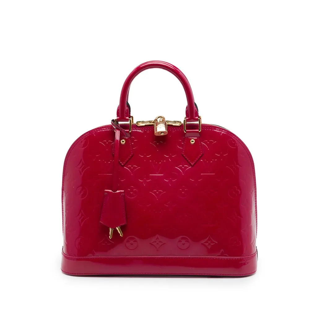 Louis Vuitton Monogram Vernis Alma PM Red Leather Very good - Front View