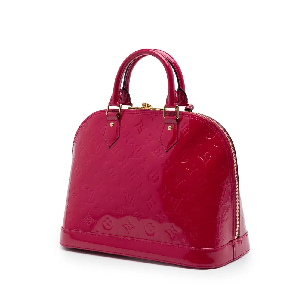 Louis Vuitton Monogram Vernis Alma PM Red Leather Very good - Back View
