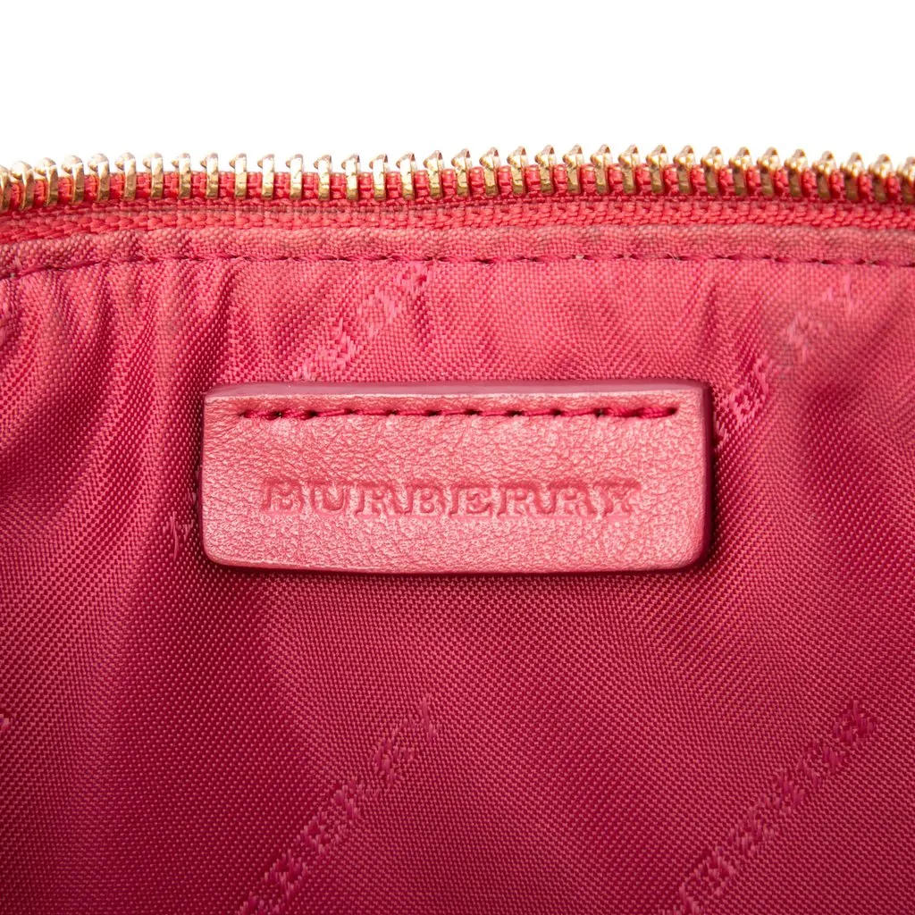 Burberry Haymarket Check Coated Canvas Peyton Crossbody Beige Very good - Box View