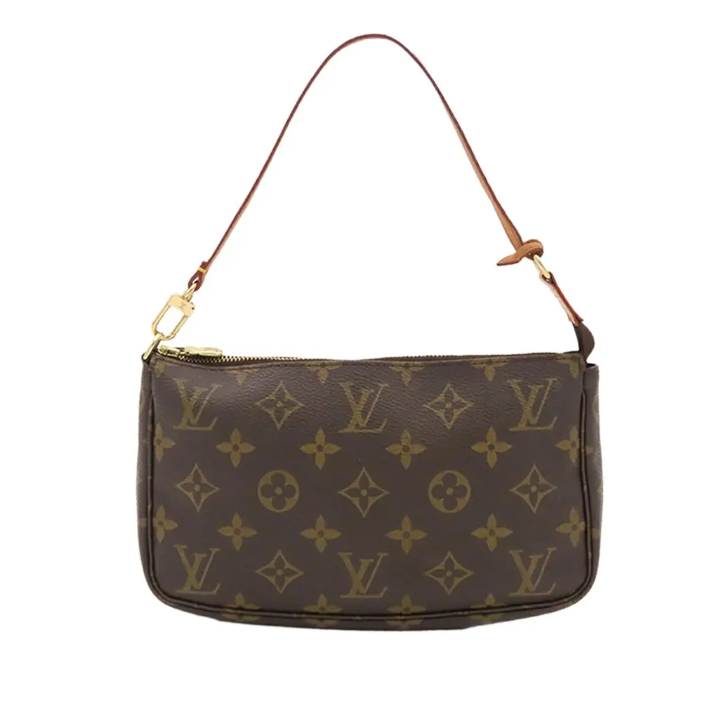 Louis Vuitton Monogram Pochette Accessoires Brown Very good - Front View