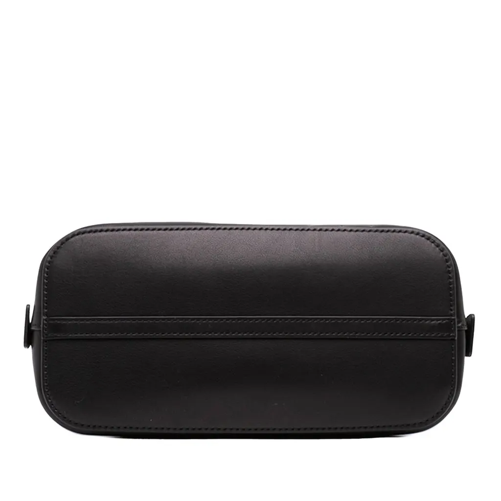 The Row Mini Calfskin Devon Saddle Satchel Black Leather Very good - Inside View