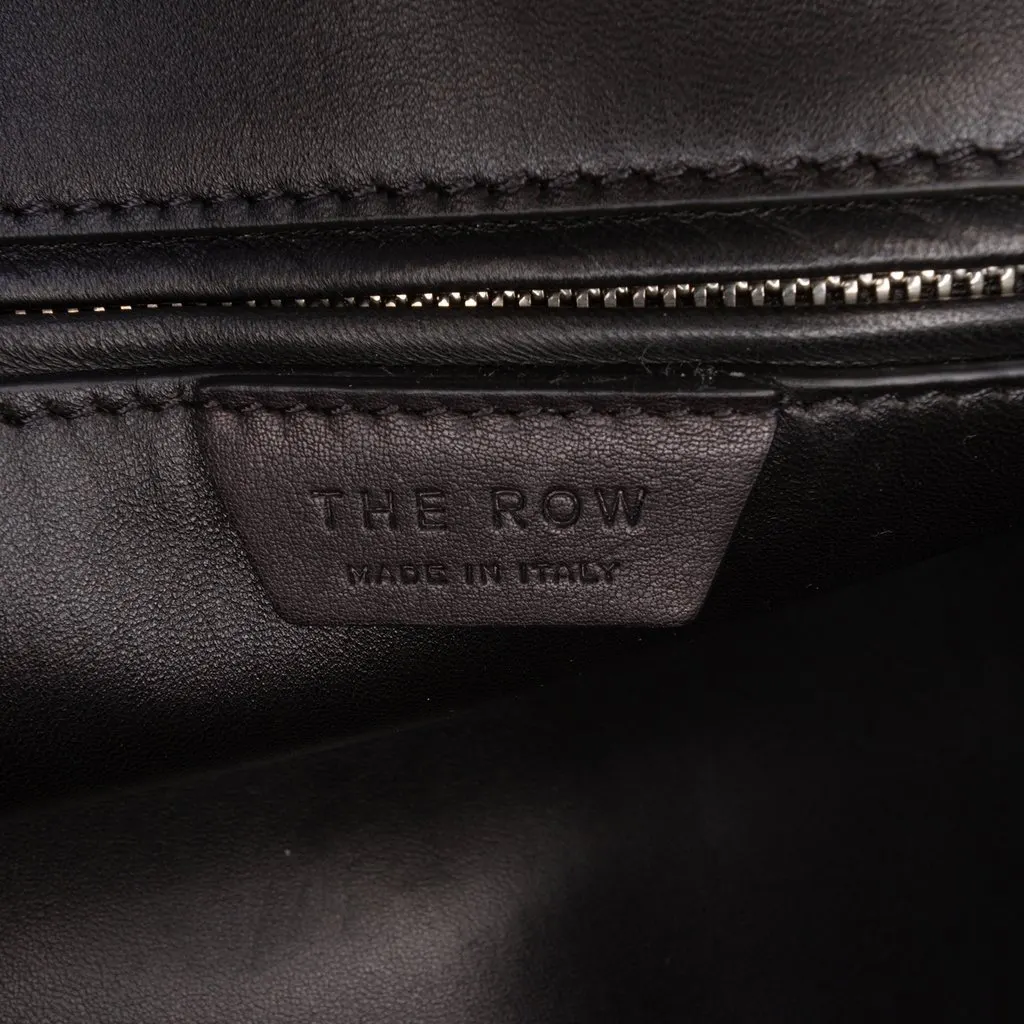 The Row Mini Calfskin Devon Saddle Satchel Black Leather Very good - Box View
