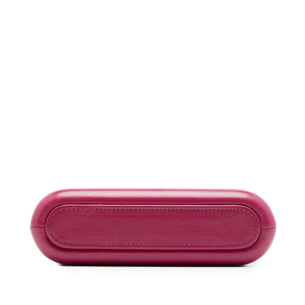 Chanel Quilted Aged Calfskin Gabrielle Double Zip Clutch with Chain Pink Leather Very good - Inside View