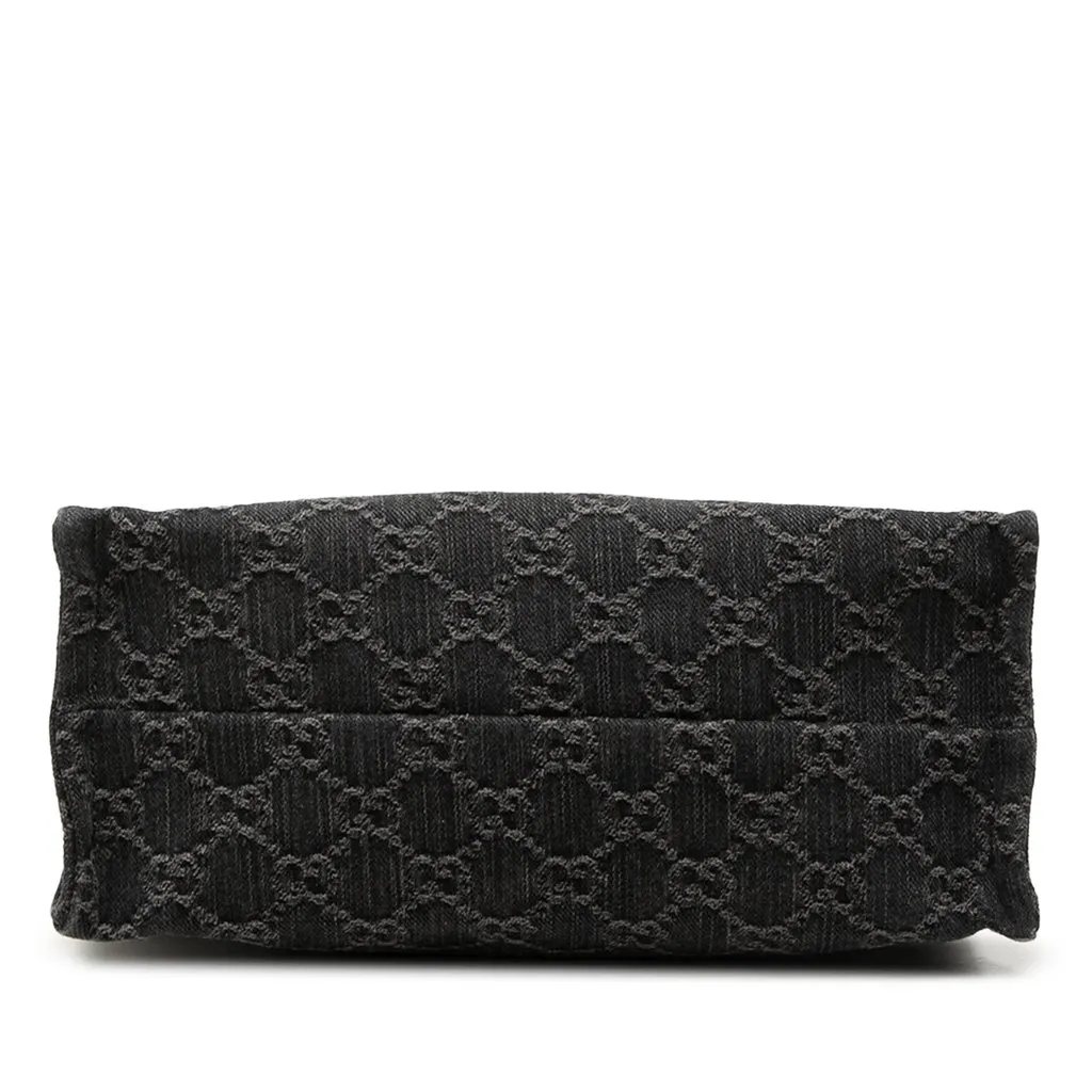 Gucci Medium GG Denim Ophidia Tote Black Very good - Inside View
