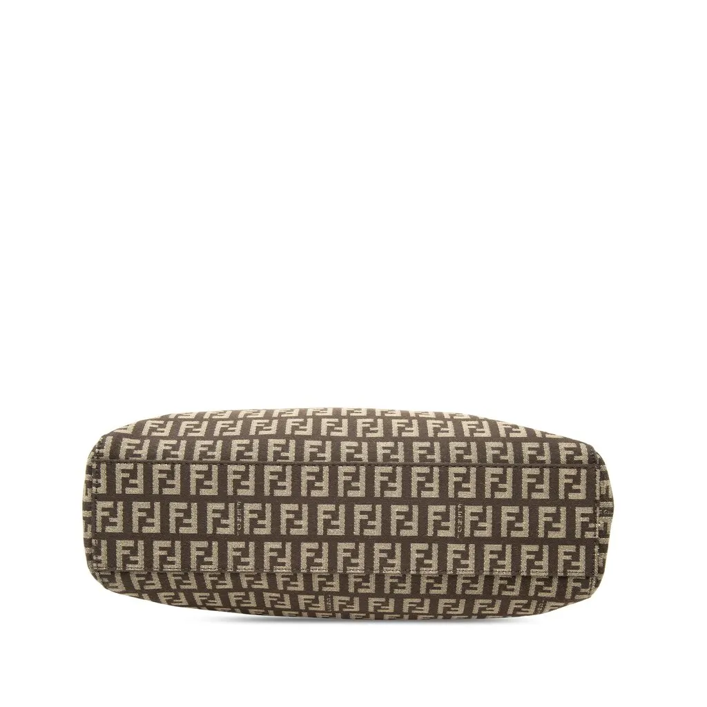 Fendi Small Zucchino Canvas Tote Brown Very good - Inside View