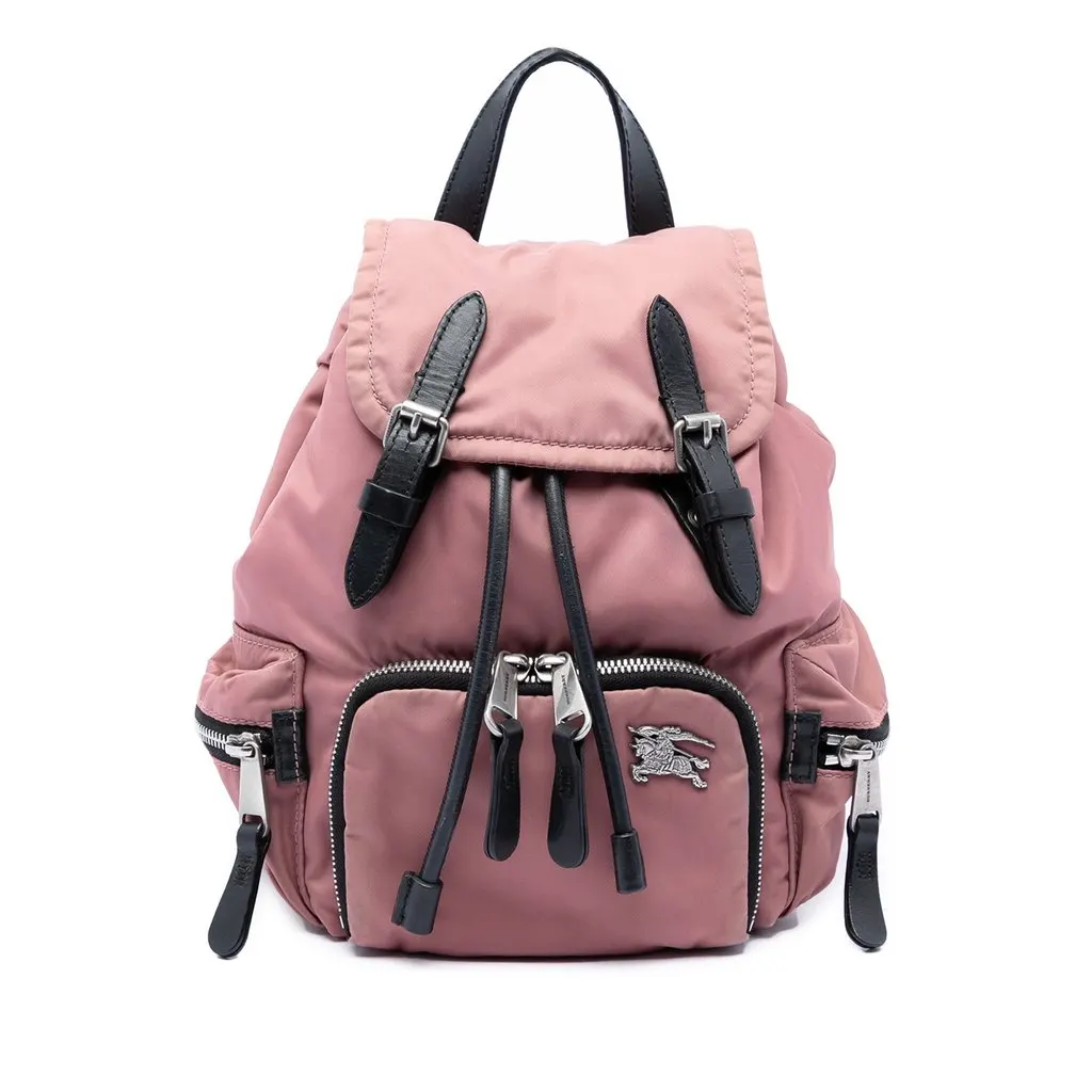 Burberry Mini Nylon Rucksack Pink Very good - Front View