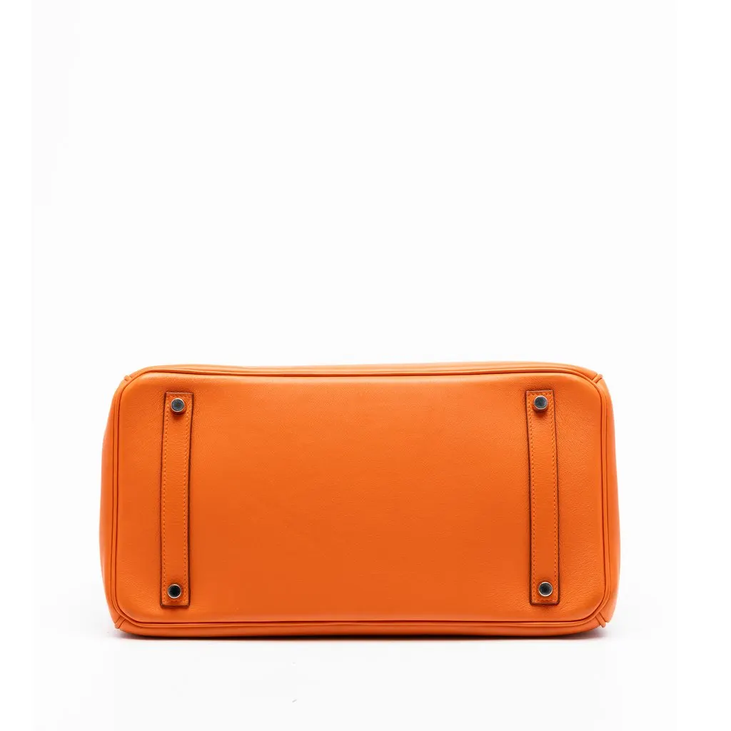 Hermès Swift Birkin Retourne 35 Orange Leather Very good - Inside View