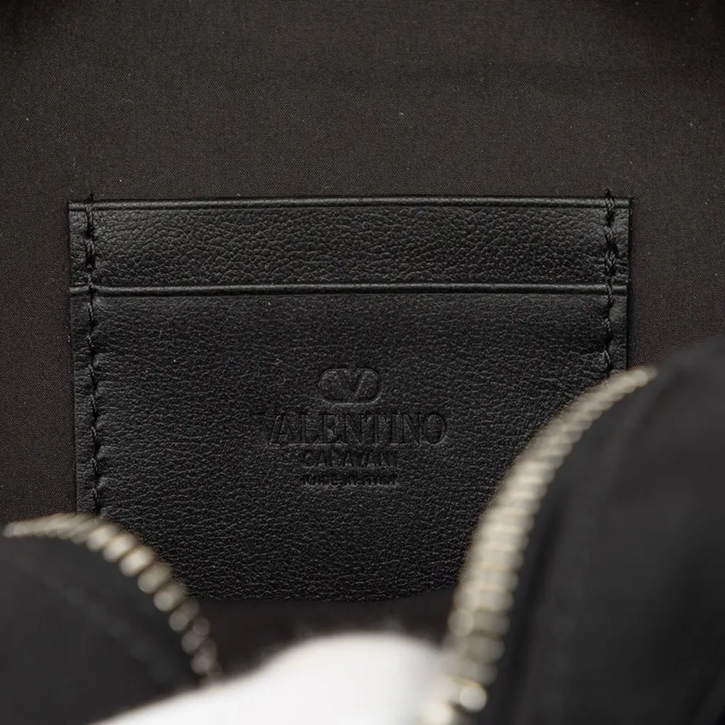 Valentino Small Nylon Iconographe VLogo Loco Crossbody Black Very good - Box View