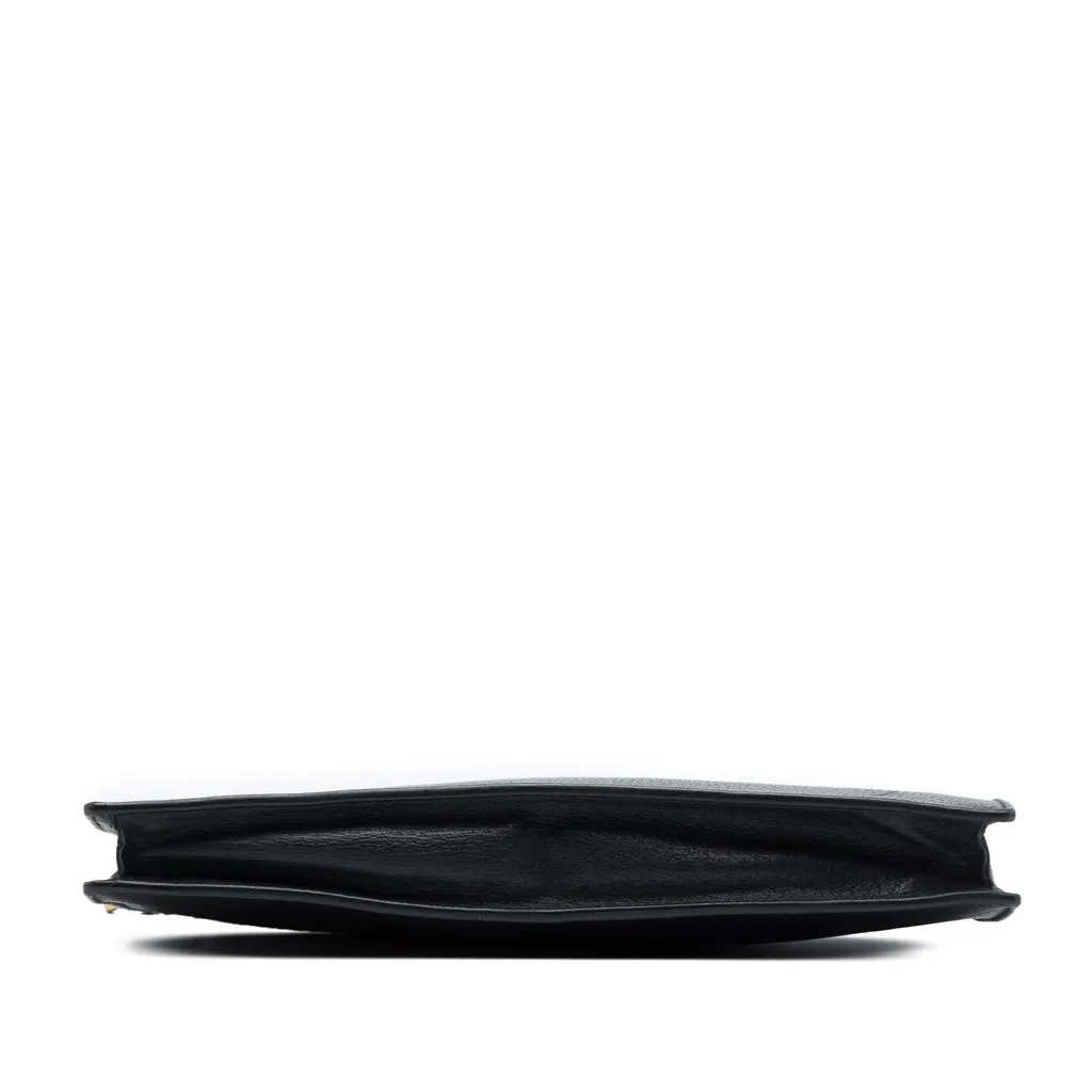 Gucci GG Marmont Calfskin Clutch Black Leather Very good - Inside View