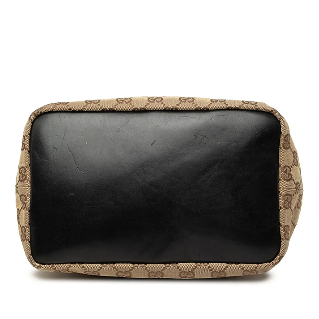 Gucci GG Canvas Bamboo Shoulder Bag Beige Canvas Good - Inside View