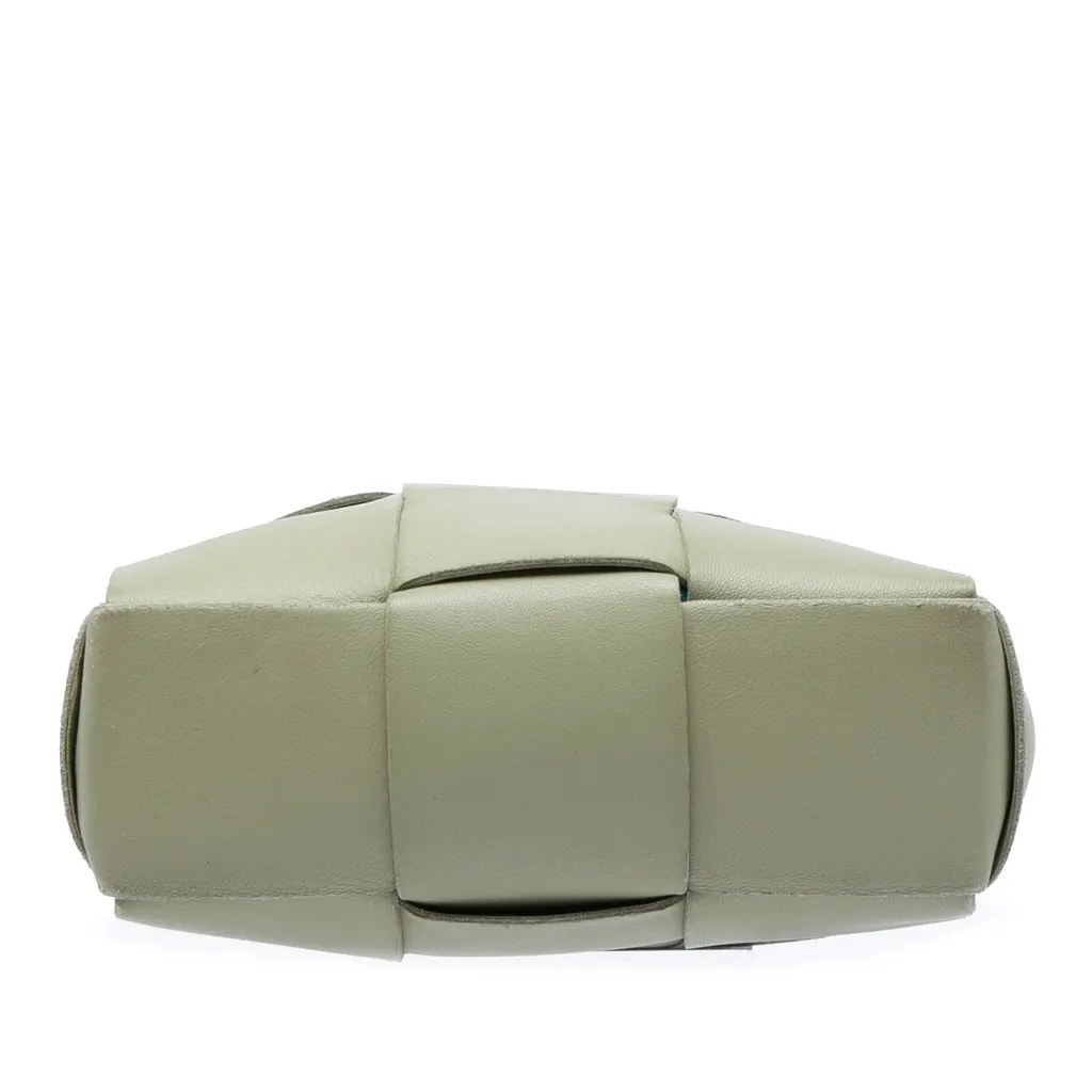 Bottega Veneta Mini Maxi Nappa Intrecciato North South Cassette Tote Green Leather Very good - Inside View
