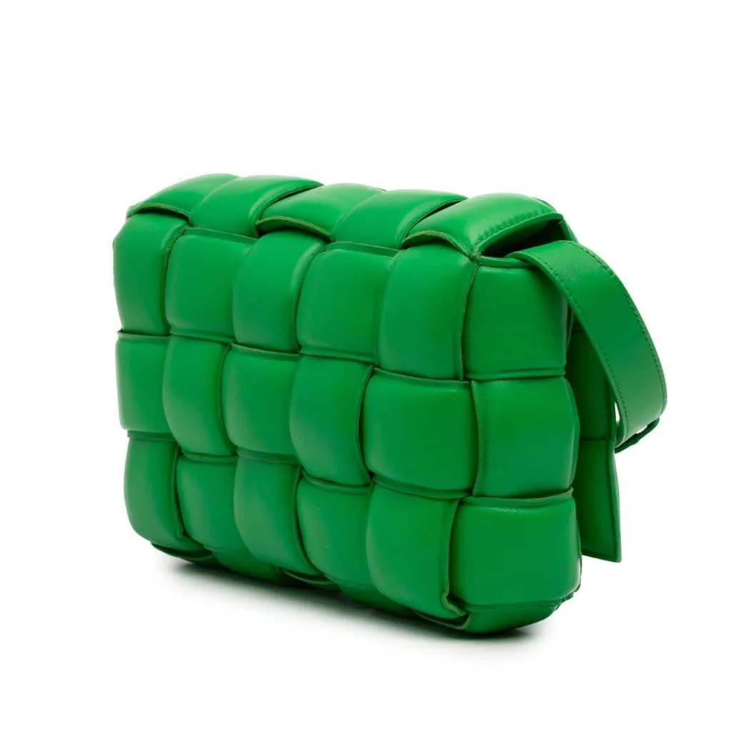 Bottega Veneta Nappa Intrecciato Padded Cassette Crossbody Green Leather Very good - Back View
