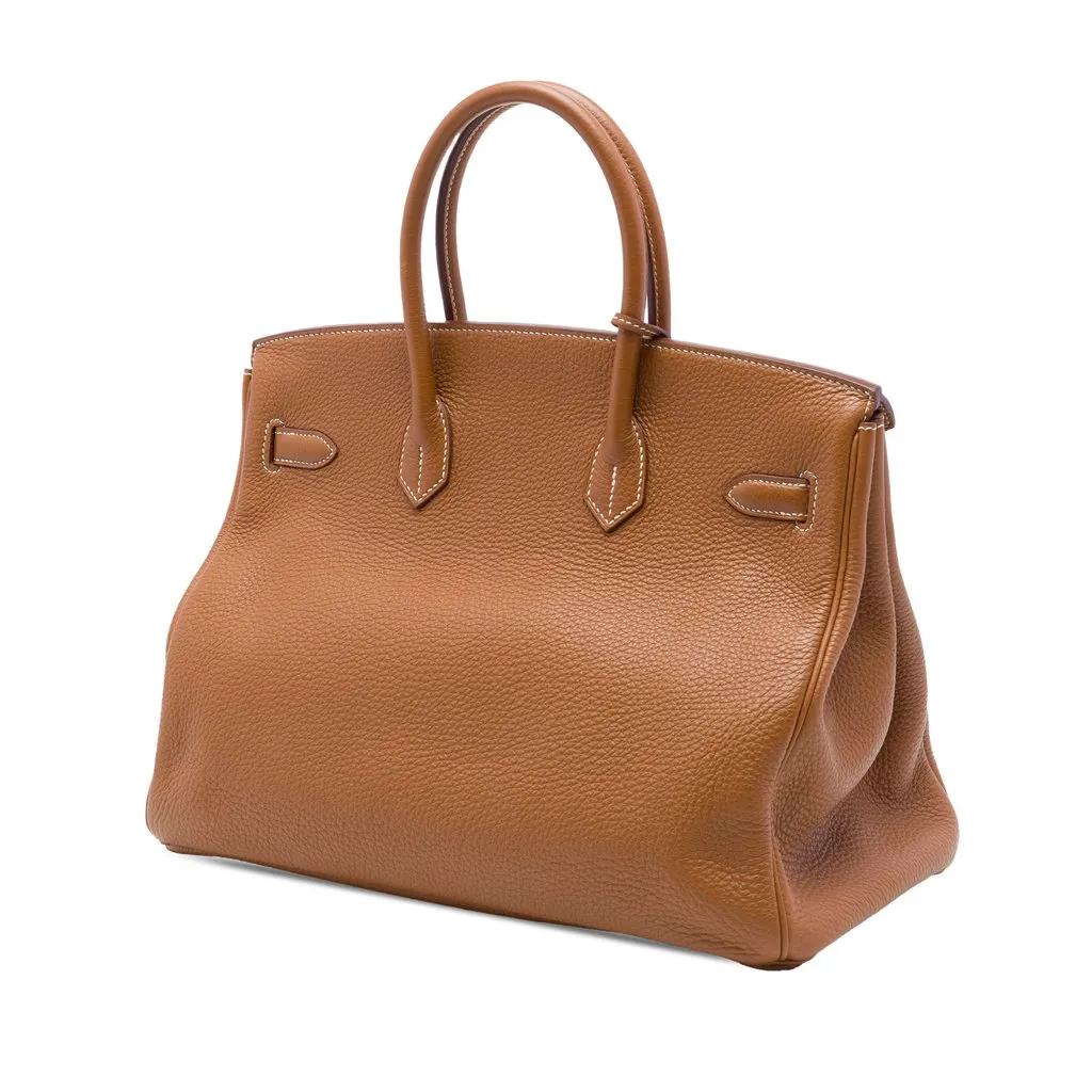 Hermès Togo Birkin Retourne 35 Brown Leather Very good - Back View