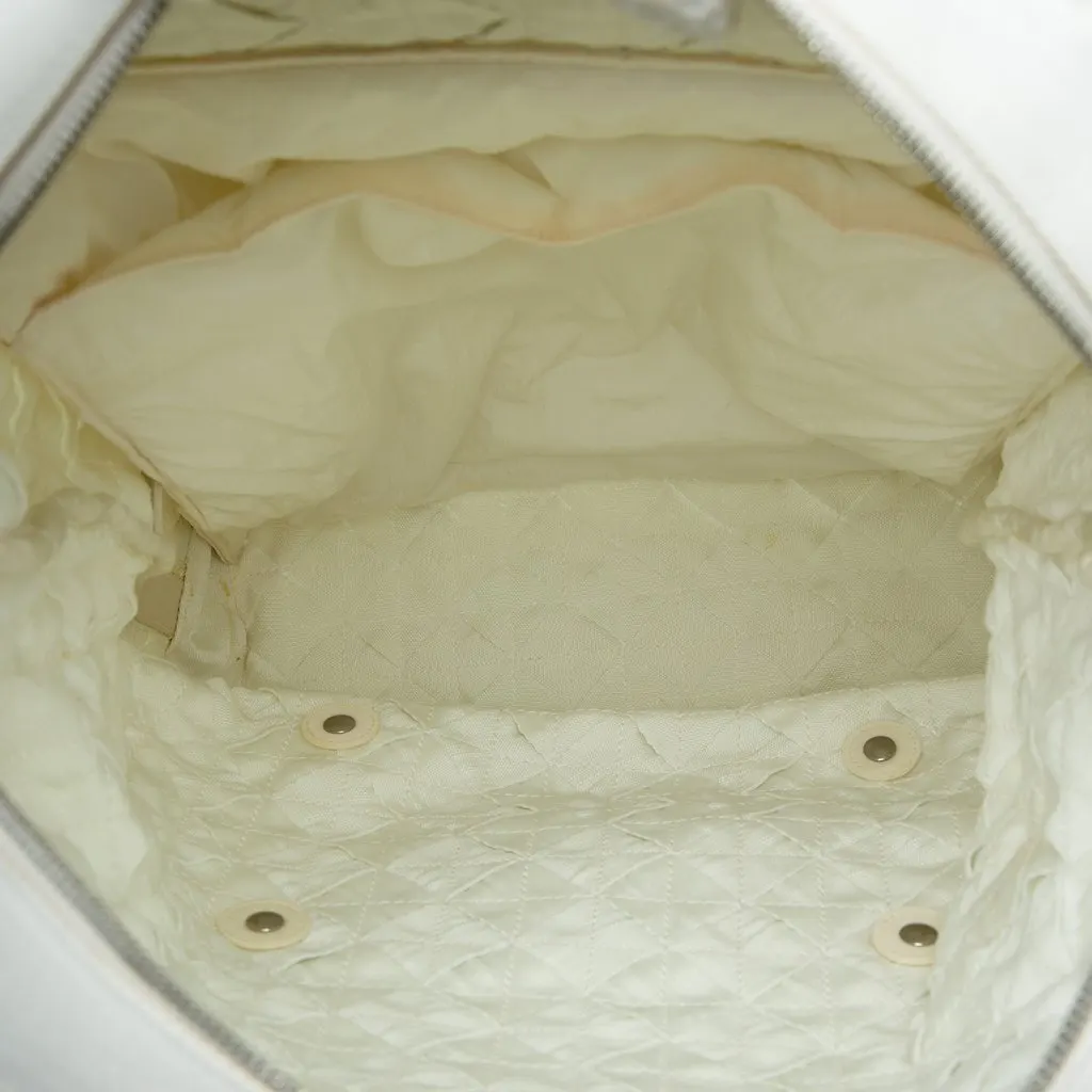Bottega Veneta Canvas Intrecciato Webbing Backpack White Canvas Good - Model View