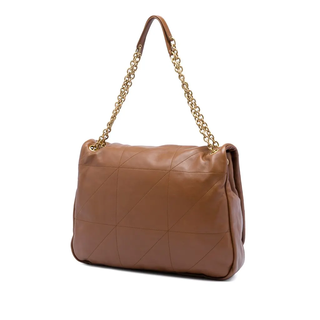 Saint Laurent Large Quilted Lambskin Jamie 4.3 Shoulder Bag Brown Leather Very good - Back View