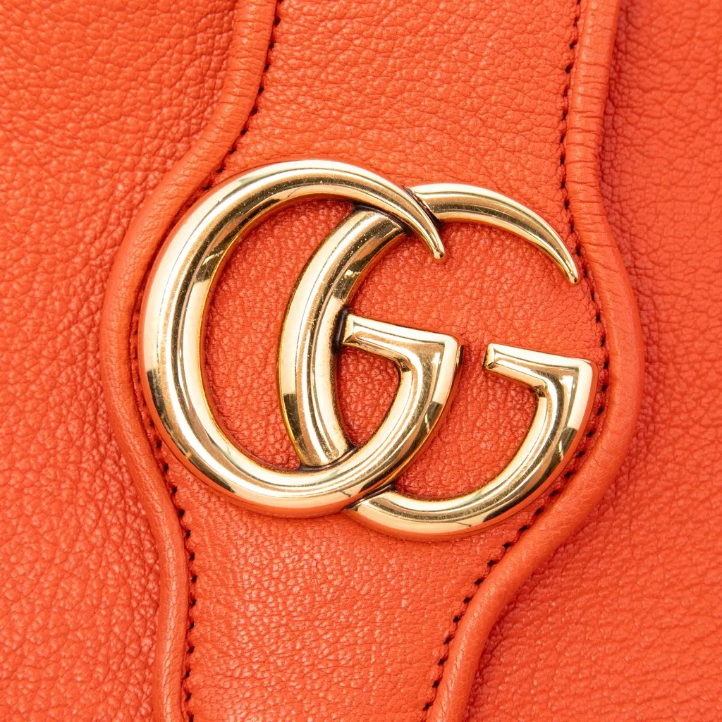 Gucci Medium Calfskin Aphrodite Crossbody Orange Leather Good - Box View