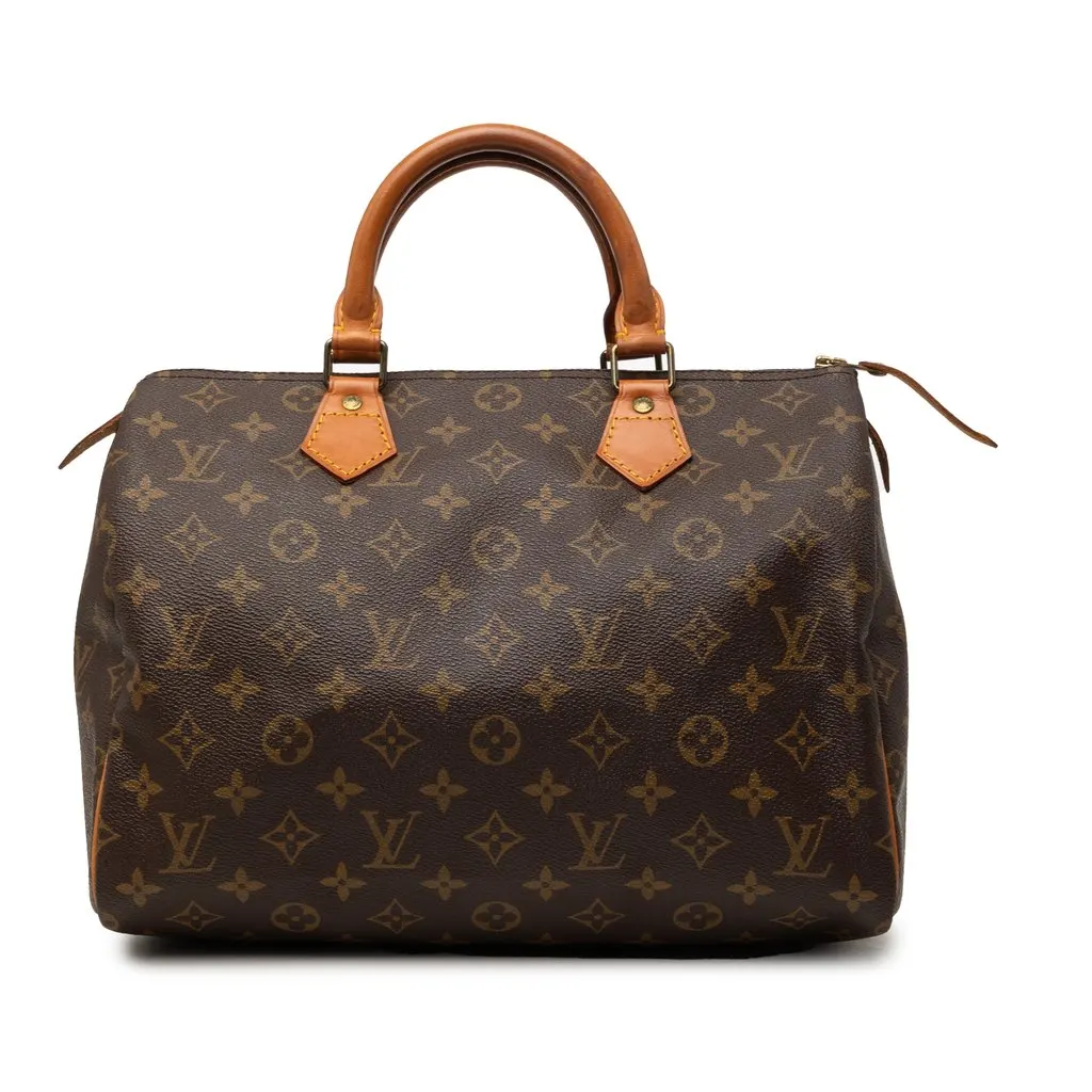 Louis Vuitton Monogram Speedy 30 Brown Good - Front View