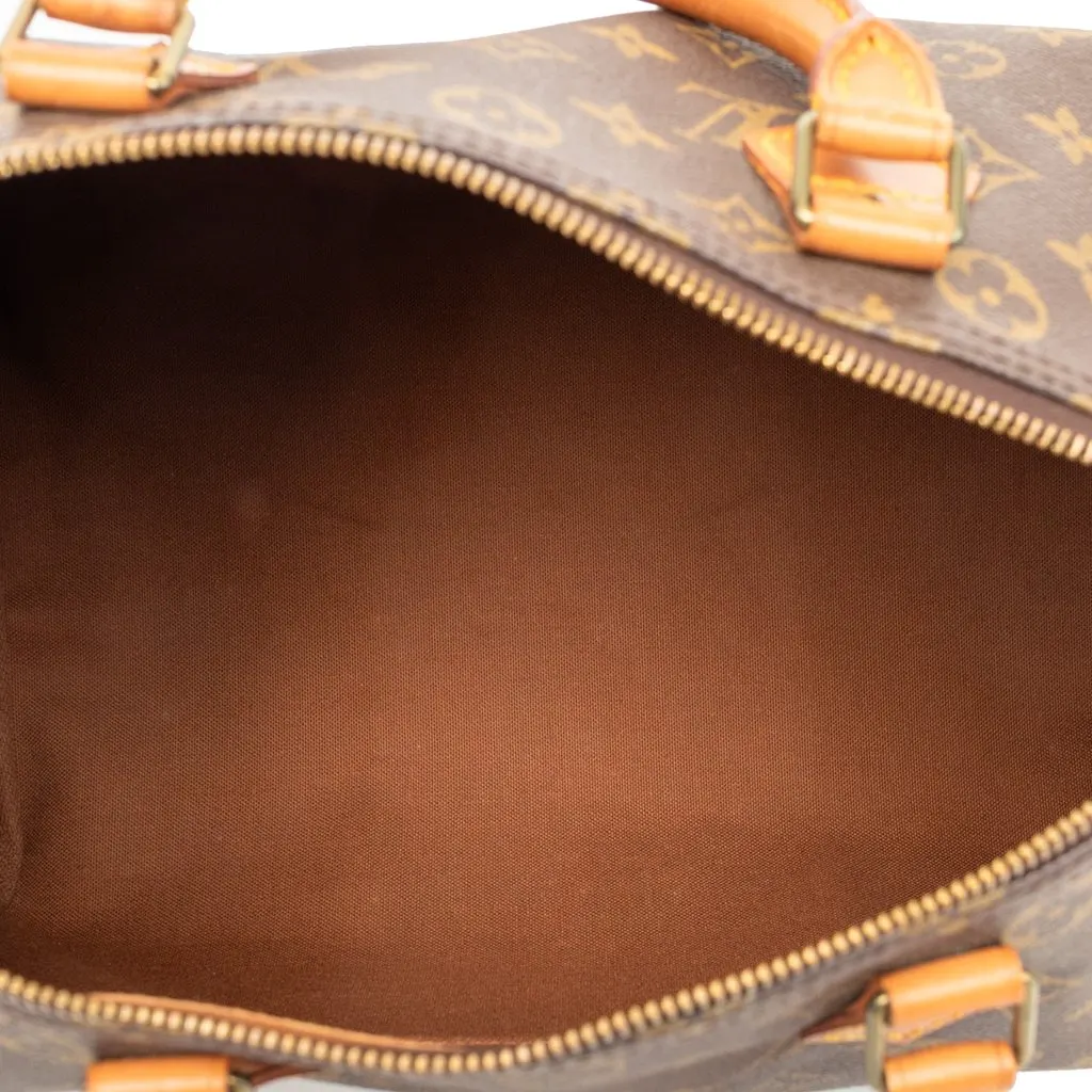 Louis Vuitton Monogram Speedy 30 Brown Good - Model View