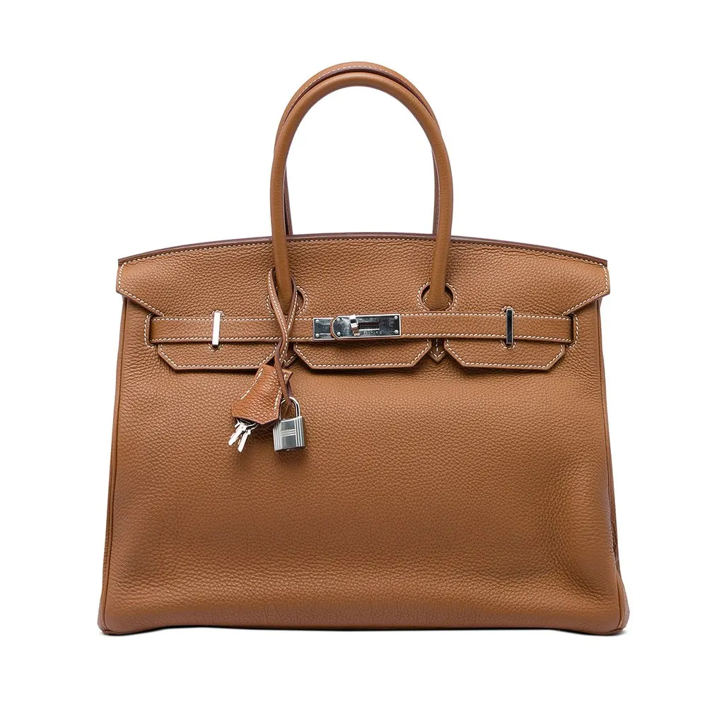 Hermès Togo Birkin Retourne 35 Brown Leather Very good - Front View