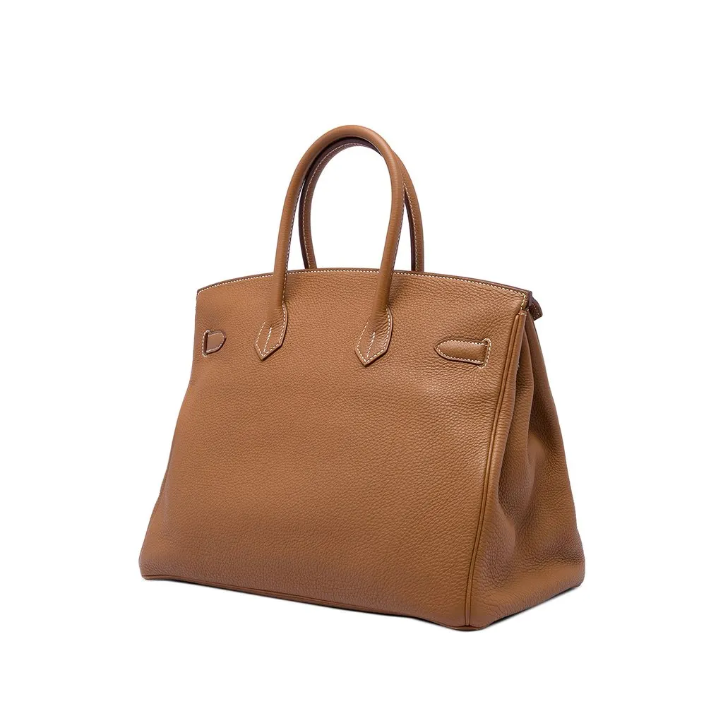 Hermès Togo Birkin Retourne 35 Brown Leather Very good - Back View