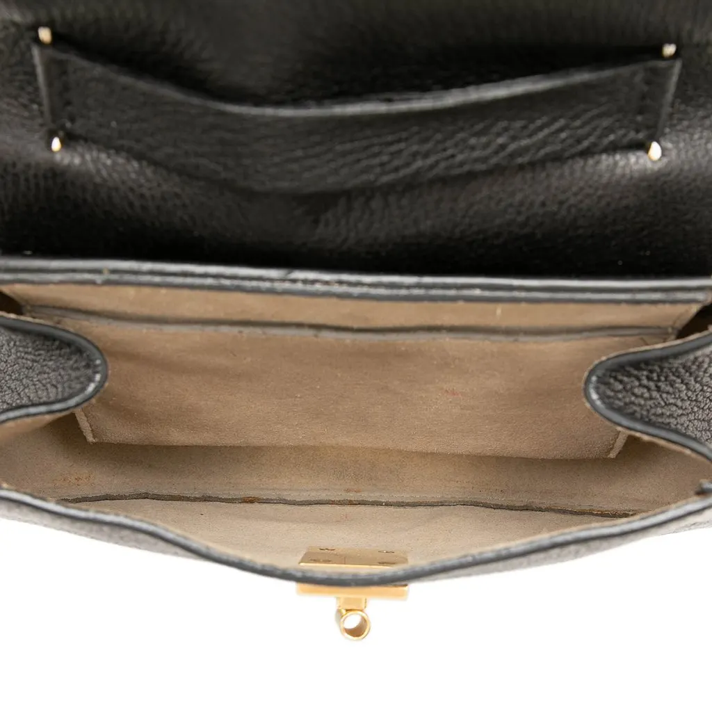Chloé Mini Leather Drew Crossbody Black Leather Very good - Model View