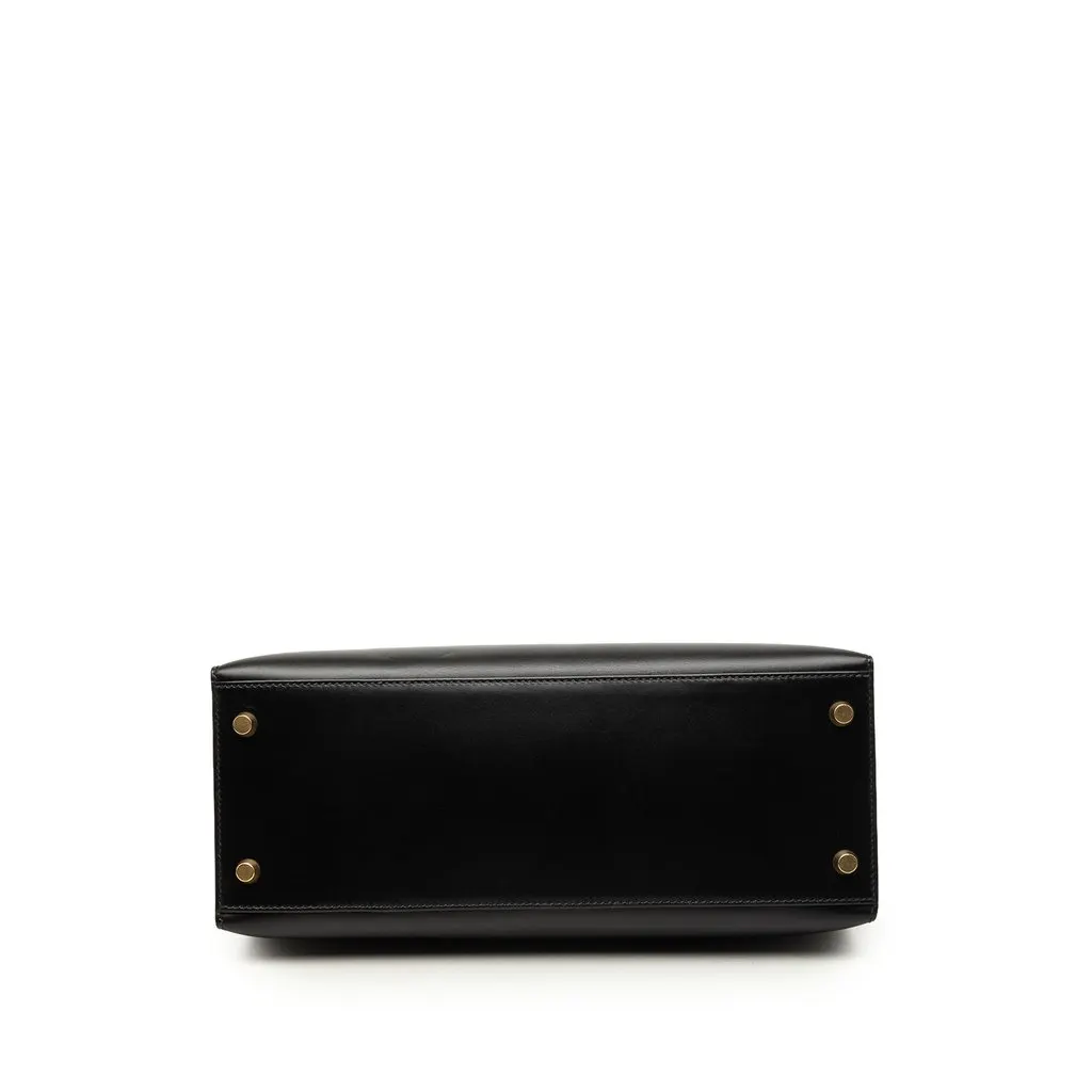 Hermès Box Calf Kelly Sellier 28 Black Leather Very good - Inside View