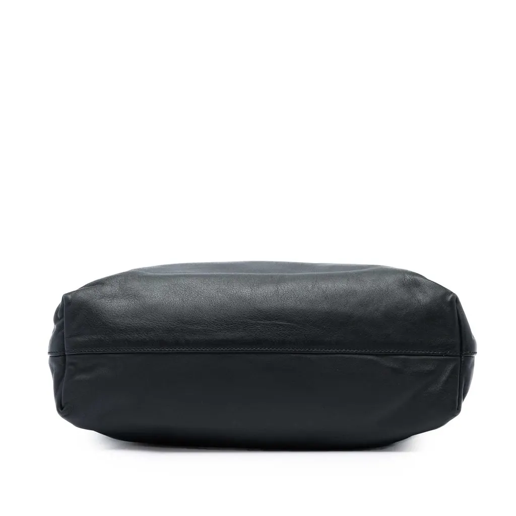 Prada Soft Calf Open Convertible Tote Black Leather Very good - Inside View
