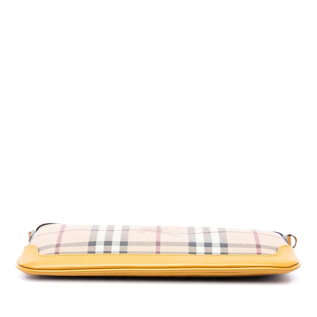 Burberry Haymarket Check Coated Canvas Peyton Crossbody Beige Canvas Very good - Inside View