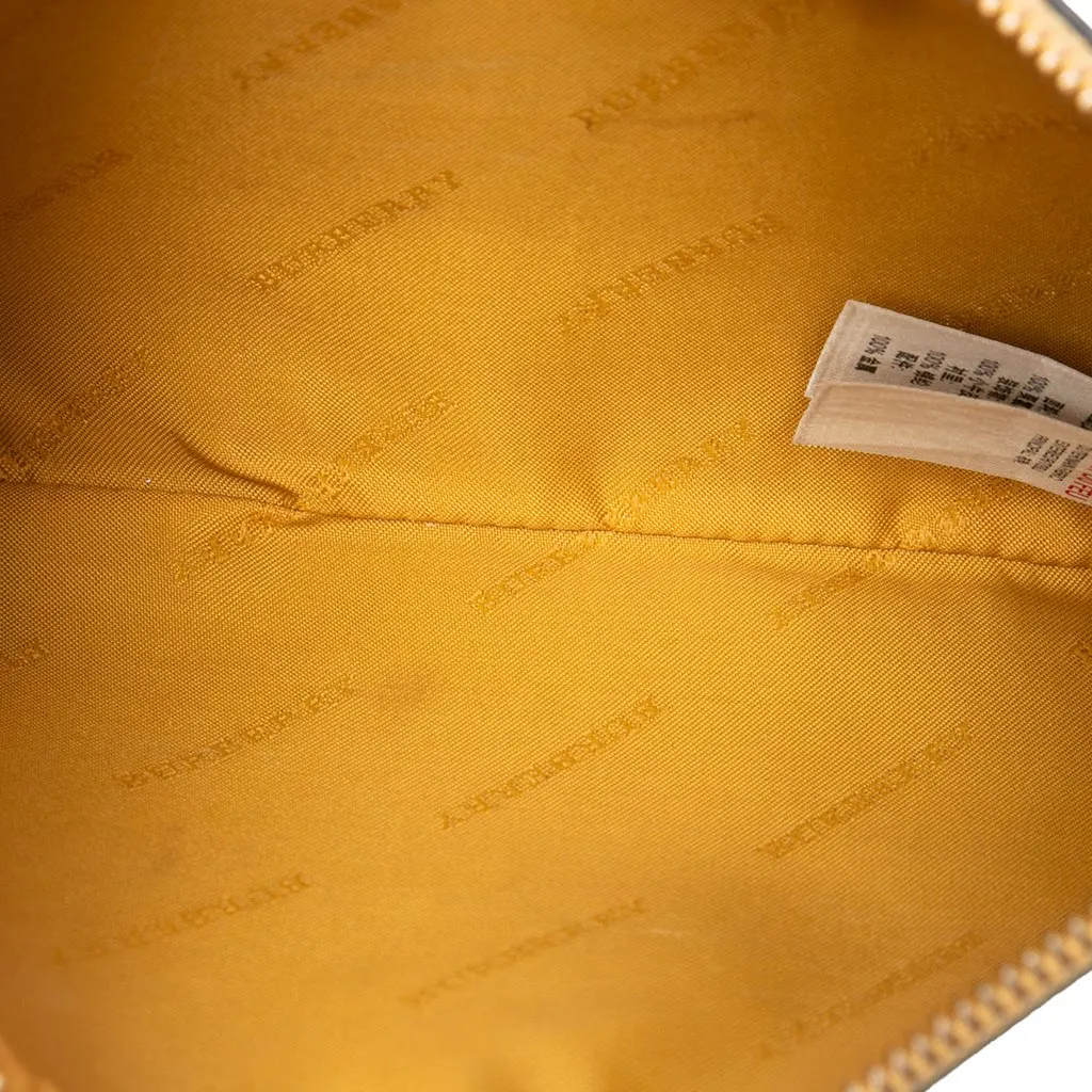 Burberry Haymarket Check Coated Canvas Peyton Crossbody Beige Canvas Very good - Model View