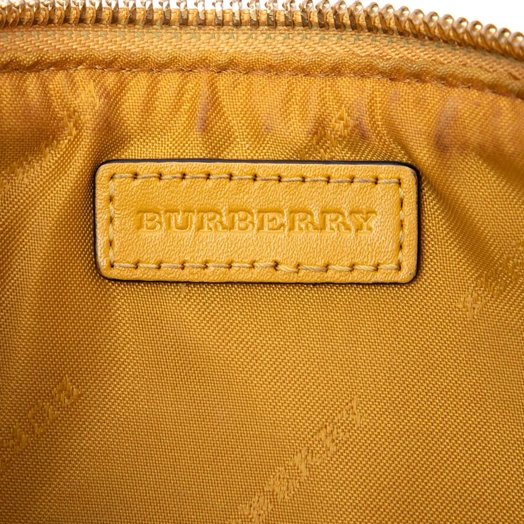 Burberry Haymarket Check Coated Canvas Peyton Crossbody Beige Canvas Very good - Box View