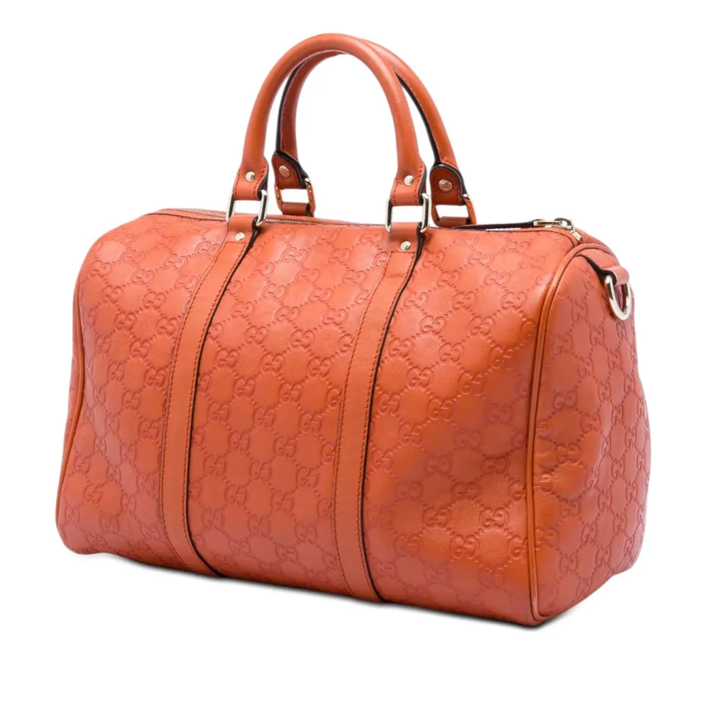 Gucci Medium Guccissima Joy Boston Bag Orange Leather Very good - Back View