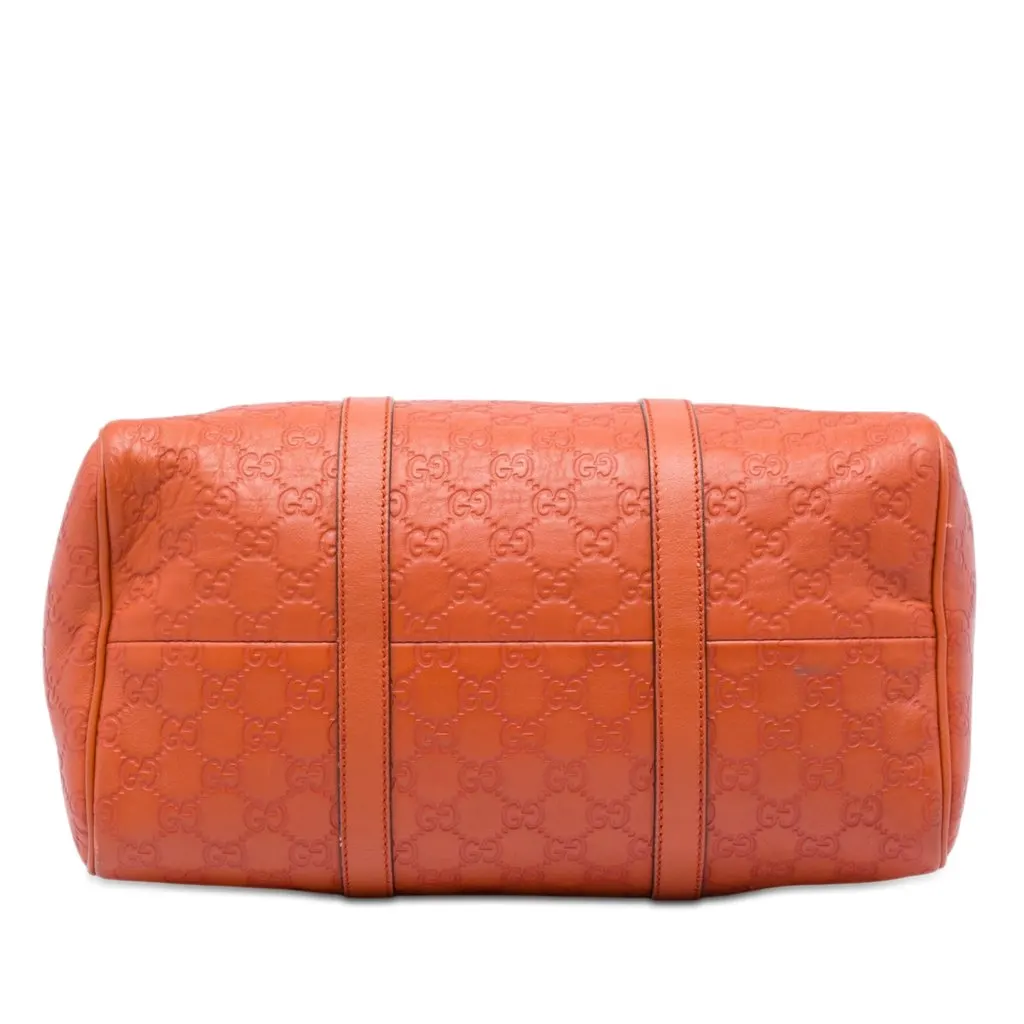 Gucci Medium Guccissima Joy Boston Bag Orange Leather Very good - Inside View