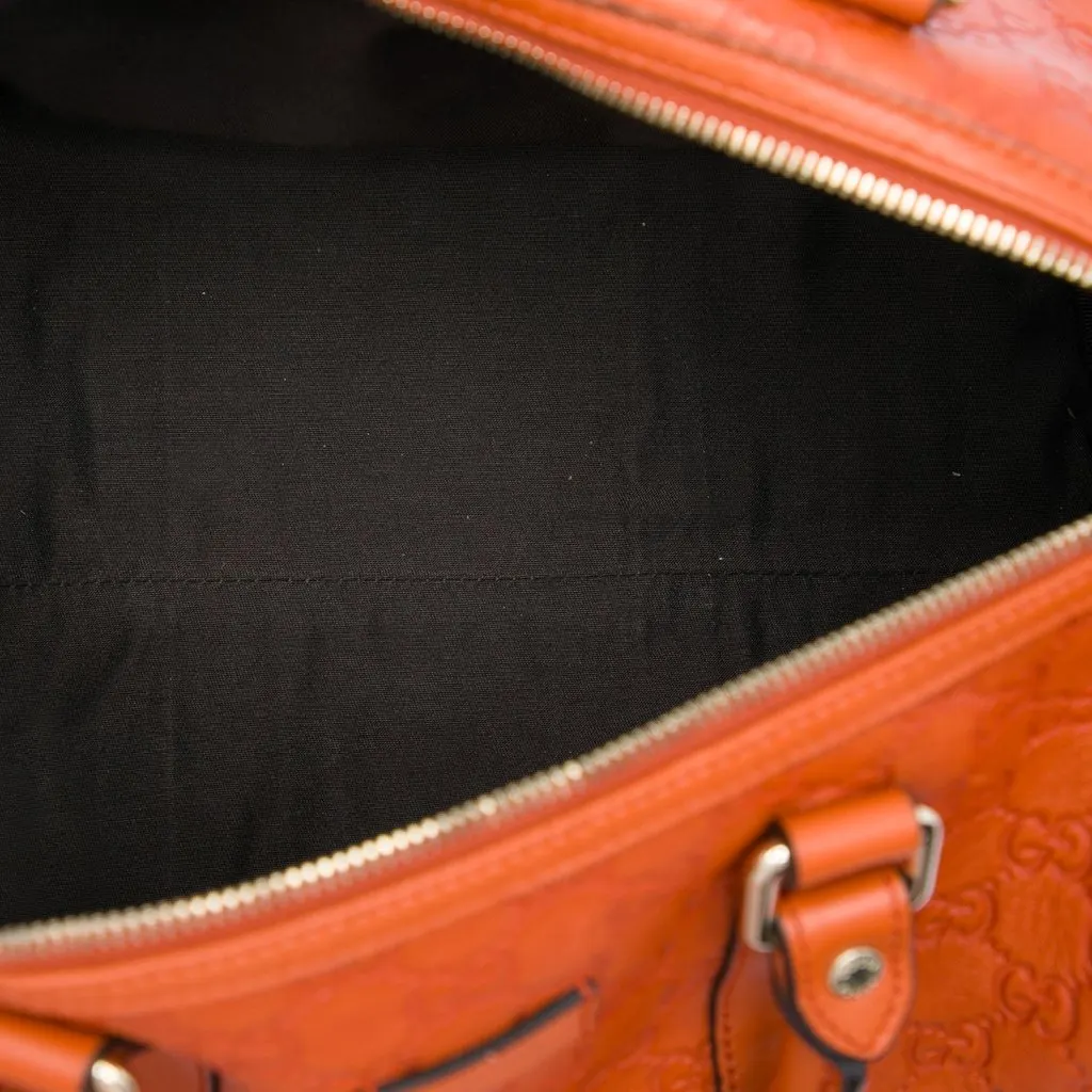 Gucci Medium Guccissima Joy Boston Bag Orange Leather Very good - Model View
