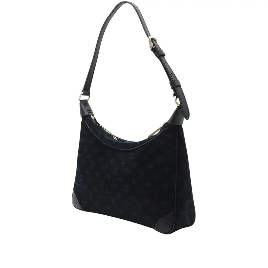 Louis Vuitton Monogram Mini Satin Boulogne Black Very good - Back View