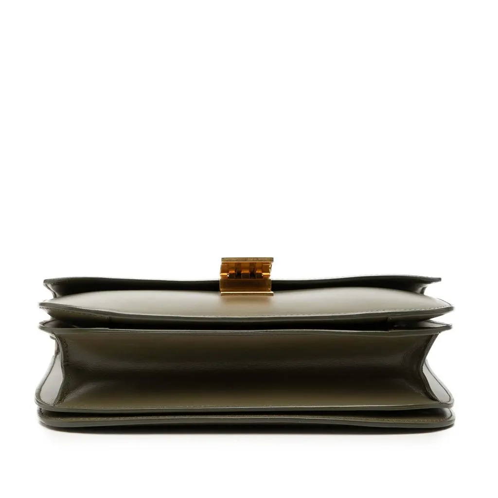 Celine Medium Calfskin Classic Box Green Leather Very good - Inside View